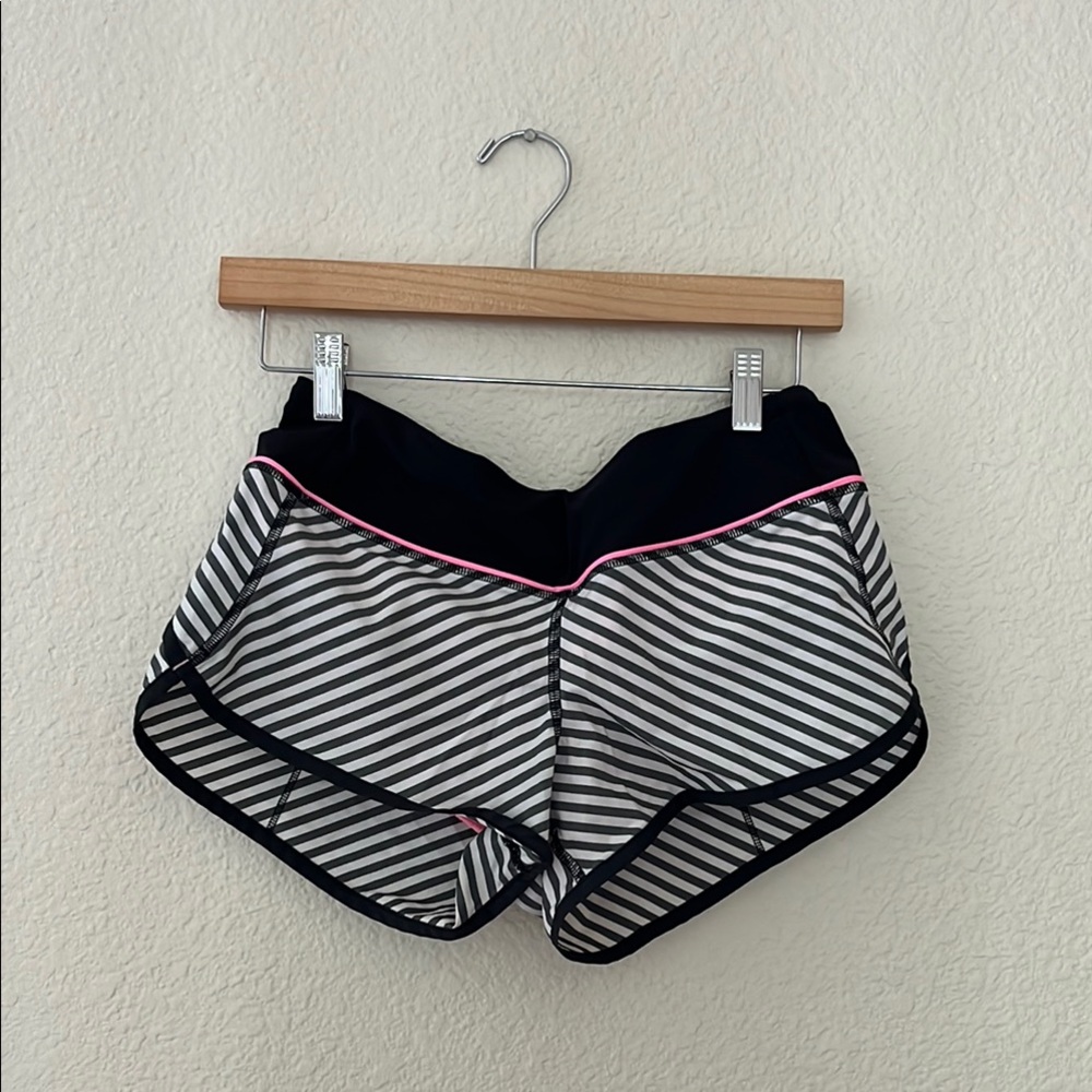 Lululemon Striped Black and White Women's Shorts